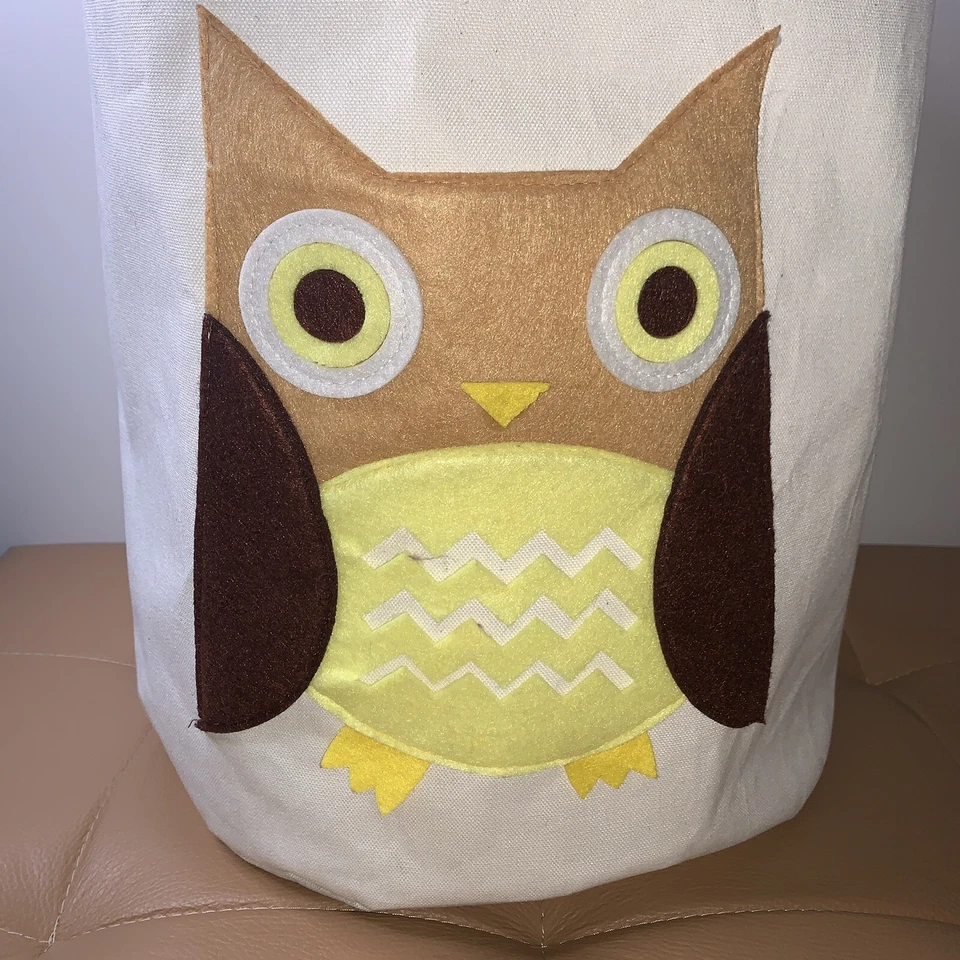 Cubo de almacenamiento de lona Whitmor / bolso marrón búho  Foto 3 de 4