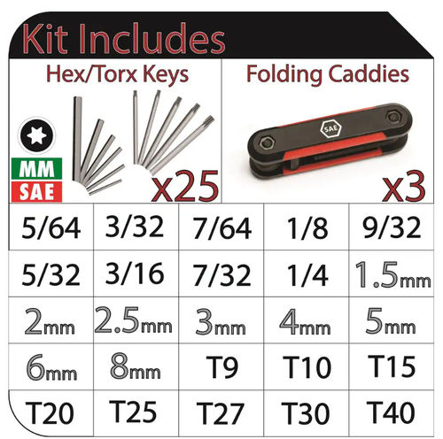 NEW Husky 149798 SAE/Metric & Torx Folding Hex Key Set (3-Piece) - Picture 8 of 8
