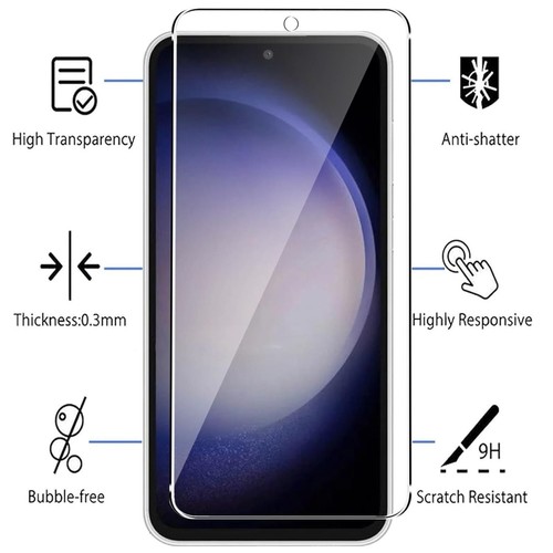 Protection écran en verre trempé premium pour Samsung Galaxy S23 FE - Photo 2 sur 7
