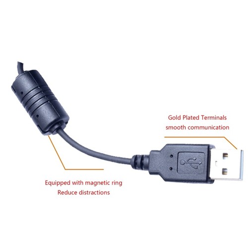 Headset Quick Disconnect QD Cable to USB Plug Adapter with Mute + Volume Control - Zdjęcie 5 z 9