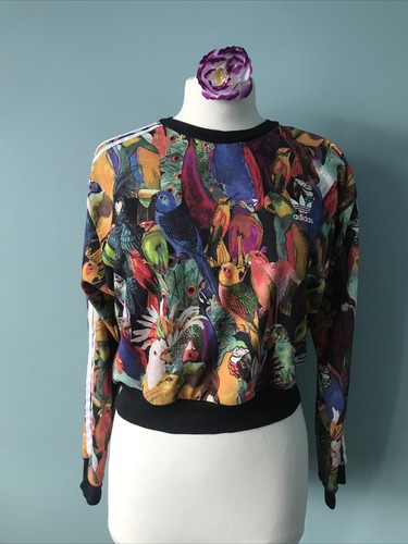 Adidas Originals X the farm company Passaredo crop sweatshirt XS exotic birds - Picture 6 of 22