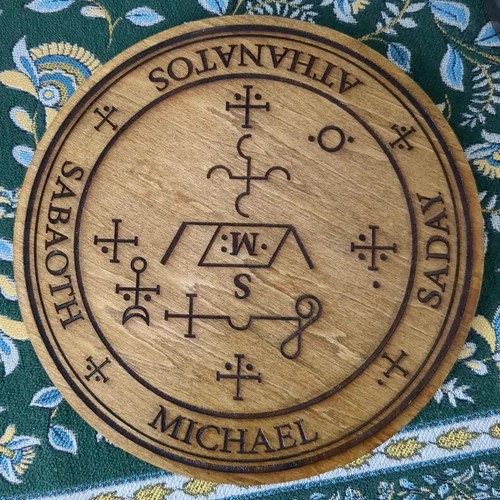 Archangel Seals | Engraved Wooden Altar Plates Witchcraft | Wicca | Magic Style - Picture 3 of 4