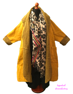 ° Lagenlook Uberweiter ° pochettes curry Baller ° bouillie laine Porte xxxxl en xxxl manteau au Xxl 5EaqIIxwv