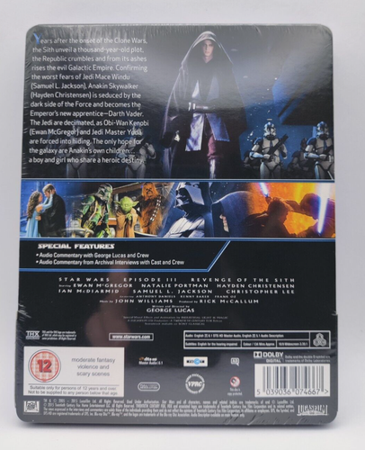 Star Wars Revenge Of The Sith,Blu-Ray Steelbook, Limited Edition. New Sealed. - Picture 2 of 22