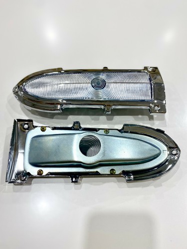 Front LH & RH Clear Turn Parking Light Assemblies w/Chrome. FITS Chevy 52 - Picture 2 of 3