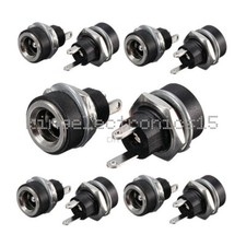 10Pcs Mini DC Power Supply Jack Socket Female Panel Mount Connector 5.5x2.1mm K9