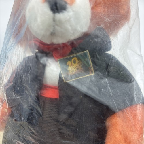 Vintage 2000 RARE Twentieth Century Fox Film Stuffed Plush in Tuxedo w/Lapel Pin - Picture 3 of 4