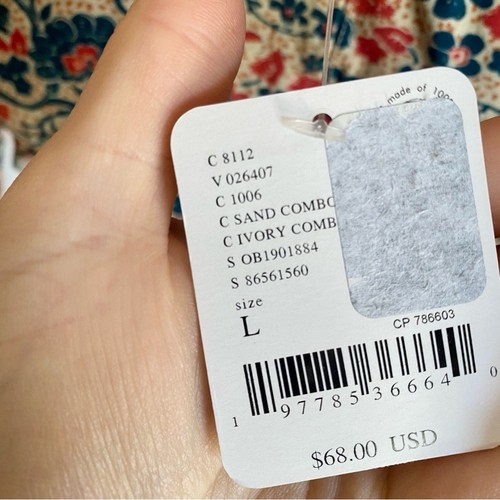 Free people Melanie manica lunga TOP incrociato schiena GRANDE - Foto 8 di 8