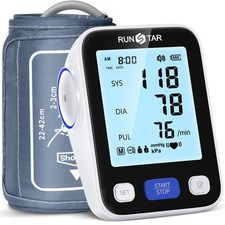 Runstar Upper Arm Blood Pressure Monitor with Wide Range Cuff (8.7'' -16.5'')...