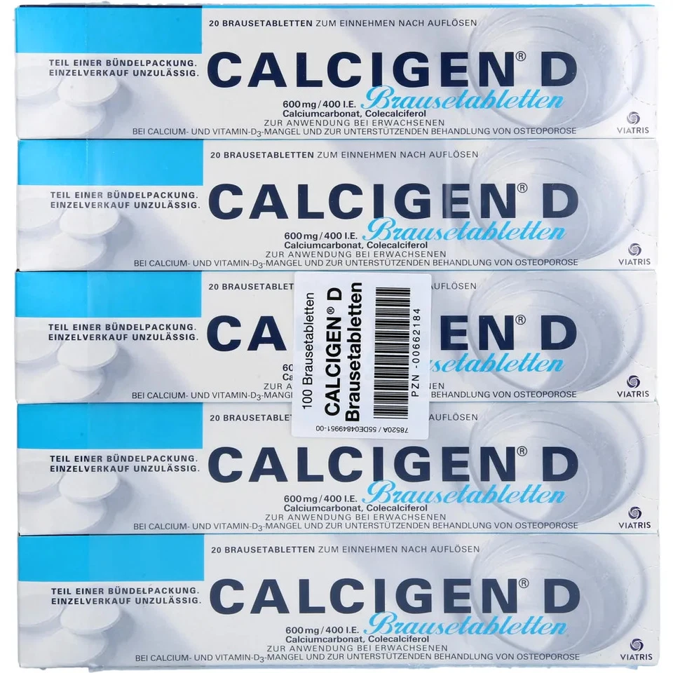 COOPER CONSUMER HEALTH DEUTSCHLAND GMBH Calcigen d 600 Mg/400 I.e. Brausetabletten 100St - 00662184