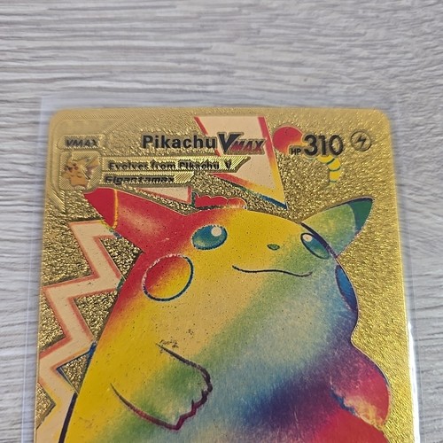 Pikachu VMAX 044/185 Rainbow HP310 Gold Foil Fan Art Card - Picture 2 of 4