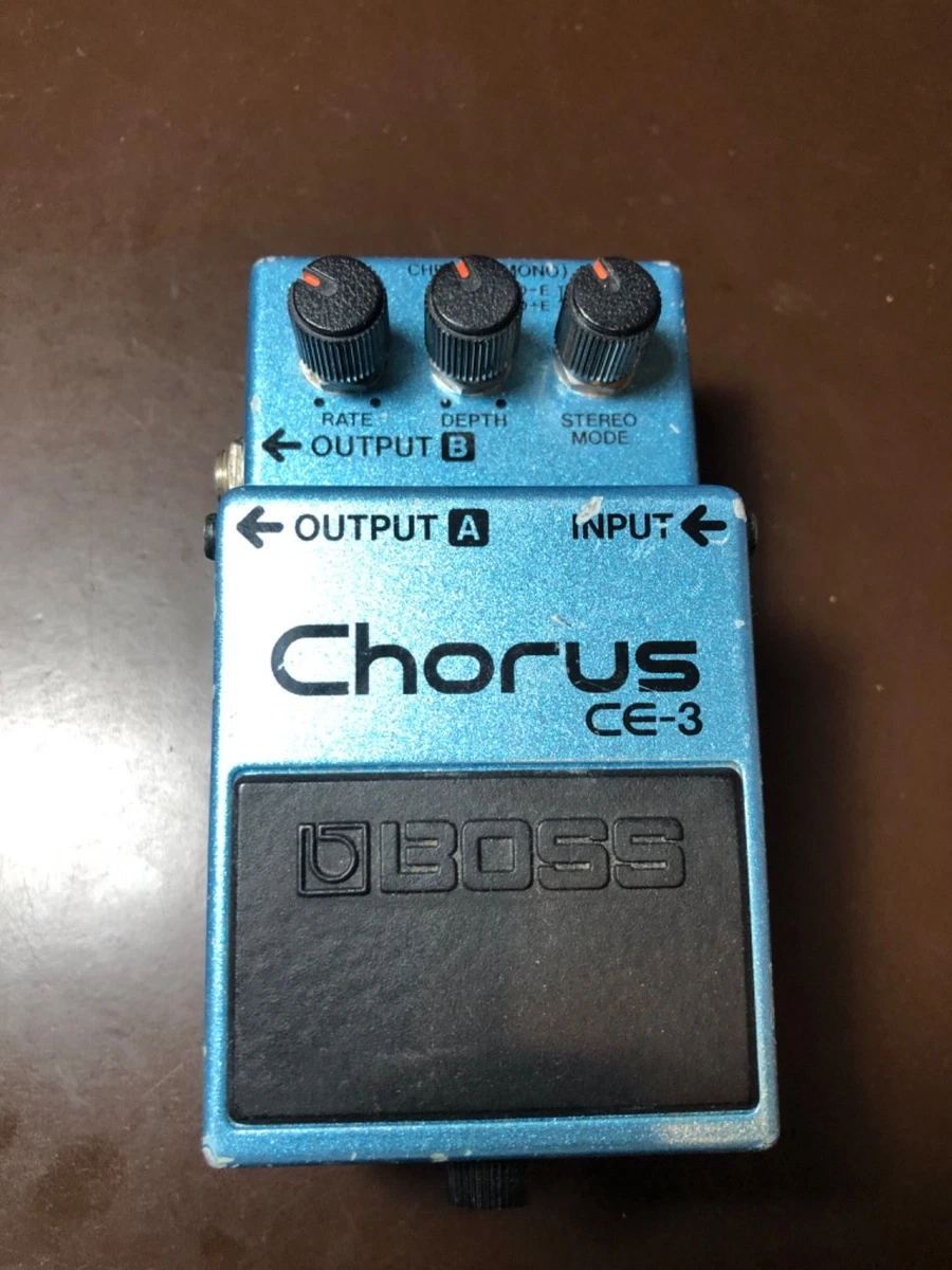 Vintage 1983 Boss Japan CE-3 Chorus Guitar Effects Pedal with AC