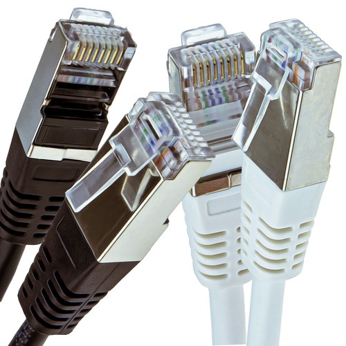 Câble Réseau RJ45 Cat5e Ethernet Blindé Prise Métallique 0,5m/1m/2m/3m à 20m Lot - Afbeelding 1 van 21