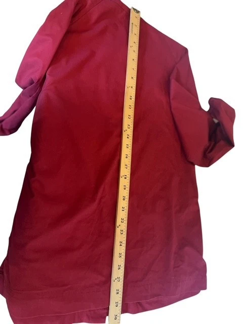 Iguana Med Scrubs Sz XL Tall Rust Red Snap Front Warm Up Jacket image 7