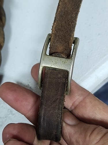 Vintage Braided Leather Reins 83 Inches Long - Imagen 5 de 6