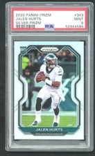 2020 Panini Prizm Football Jalen Hurts Silver Prizm RC #343 PSA 9