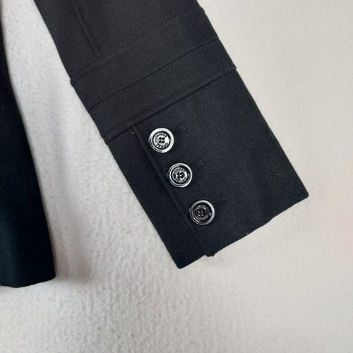 Abrigo de invierno Guess Los Angeles para mujer mediano negro mezcla de lana chaquetón - Imagen 5 de 11