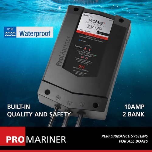Batt Chgr, ProMar1 DS, 12V 10A, 2 Bank - Picture 4 of 6