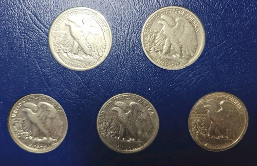 1916 - 1947 90% Silver Walking Liberty Half Dollar Complete Set in Vintage... - Picture 22 of 22