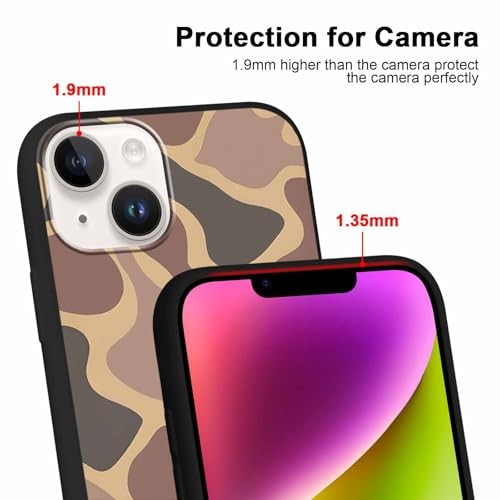 2 Pack Army Brown Camo Phone Case for 6.1 iPhone 13 / iPhone 14 Fashion Camo 03 - Zdjęcie 5 z 7