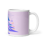 Festive Christmas Tree Dotted Lights Pastel Hues 11oz Ceramic Mug