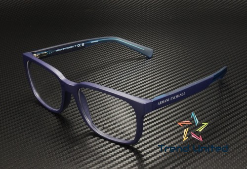 ARMANI EXCHANGE AX3029 8183 Matte Blue Demo Lens 54 mm Men's Eyeglasses - Picture 1 of 5
