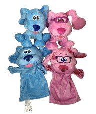 Blues Clues 7" Magenta Blue Nick Jr Viacom Puppy Dog Stuffed Plush Puppets Lot