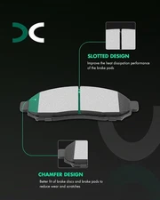 SCITOO D1094 Front Semi Metal Brake Pads Sets Fit For Nissan Frontier 2005-2019