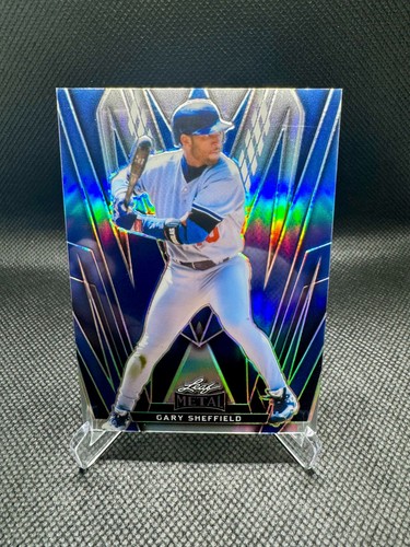 Gary Sheffield 2024 Leaf Metal Baseball Blue Prismatic 3/35 Dodgers