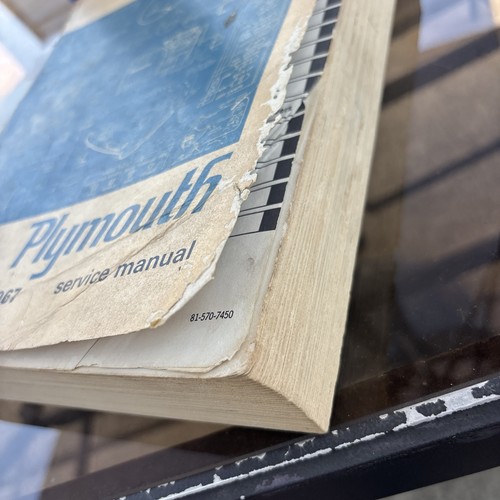Vintage 1967 Plymouth Shop Service Manual Rare - Picture 6 of 10