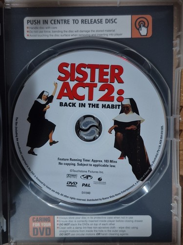 Sister Act 1 And 2 DVD 2 Movie Set! Reg 4 Free Post Aus Wide Like New 🔥 - Picture 9 of 10