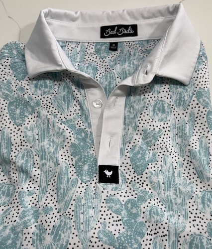 Bad Birdie Polo M Cactus Print