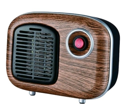 Soleil Personal Ceramic Space Heater Electric 250 watt Faux Wood Fast Heat - Picture 2 of 3