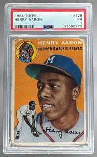 53380779 Henry Hank Aaron 1954 Topps #128 Rookie RC PSA 1