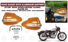Gloss Orange Handguard Fit "For Royal Enfield New Classic, Meteor & Hunter 350"