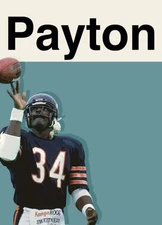Walter Payton Artist Signed Football Art Card 2/10