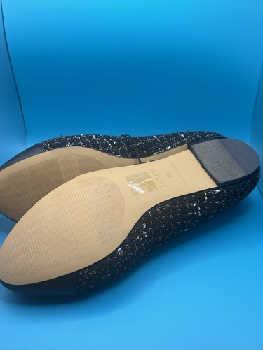 **NUOVE CON ETICHETTE** BALLERINE J CREW NERE TESSUTO TWEED ECOPELLE - TAGLIA 10 - Foto 5 di 5