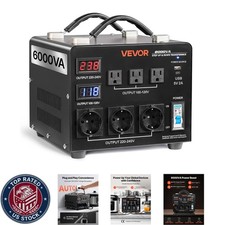 Voltage Auto Converter Transformer, 6000VA, Heavy Duty Step Up/Down Power