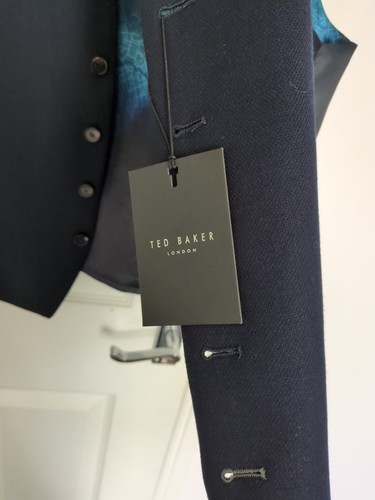 Ted Baker London Men's Adjustable Veste,Size 46R,new With Tags,98% Wool - Picture 5 of 13