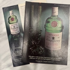 1980 • LOT OF 2 • TANQUERAY Print Ad • Advertisement 1980s ADS.80