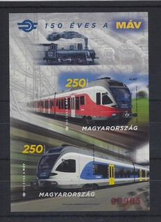 Hungary Block 416 B Cut Mint Edition 2000 Pieces Motif Railway