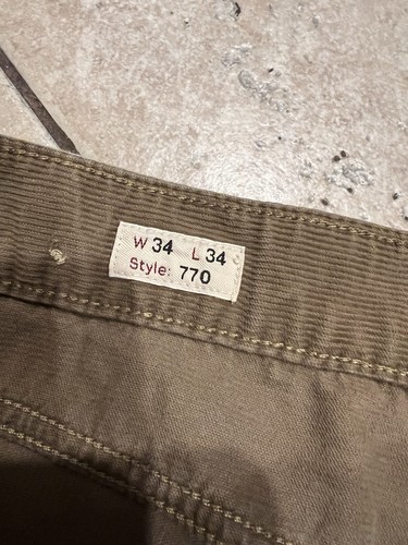 Pantalones J Crew Para Hombre 34x34 770 Marrón Pana Elastizados Pierna Recta Informales - Imagen 2 de 8