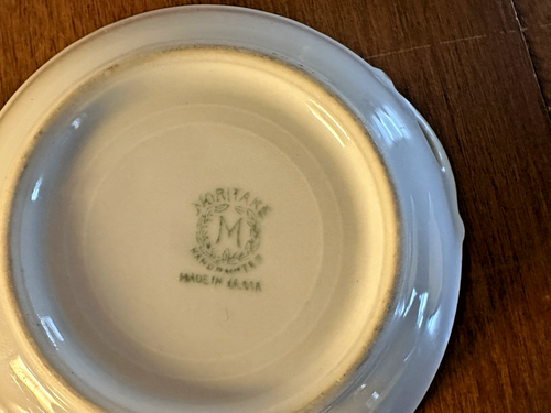 Lot 11 Vintage Porcelain BUTTER SALT Plates Bowls NORITAKE Nippon HAND PAINTED - Picture 5 of 6