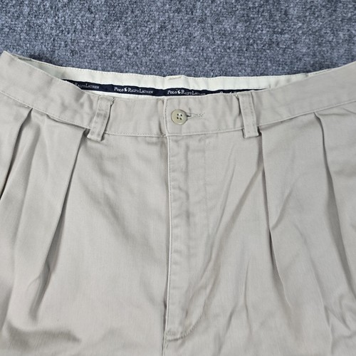 Polo Ralph Lauren Shorts Mens 31 Tyler ShortsTan Classic Chino Pleated 8.5" Ins - Picture 2 of 12