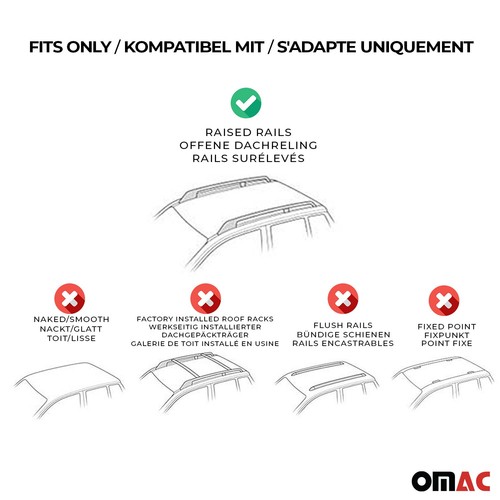 Dachträger Gepäckträger für Fiat Freemont 2012-2015 Grundträger Metall Silber 2x - Bild 4 von 9