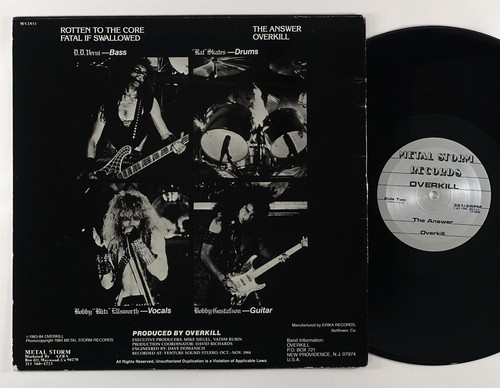 Overkill "S/T" LP Metal Storm w/ Insert - Picture 2 of 2