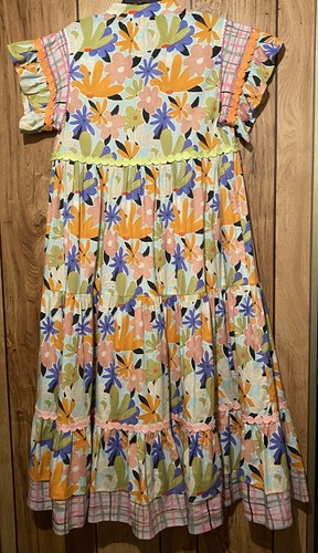 CELIA B Medium Seren Floral Multicolor Tiered Ruffle Midi Boho Dress - Picture 4 of 9