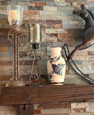 Large Tonala Vintage Mexican Folk Art Pottery Sandstone Floral Bird Vase Signed