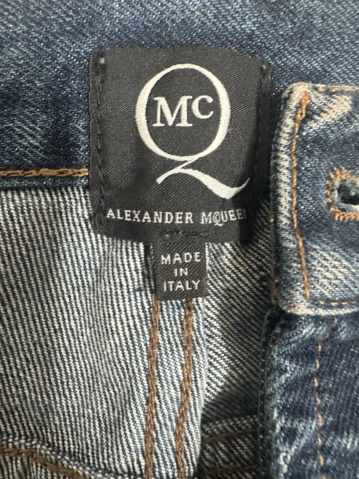 Alexander Mcqueen Vintage Paint Splat Distressed Jeans 32-34, Retail $679.00 - Image 2 of 4