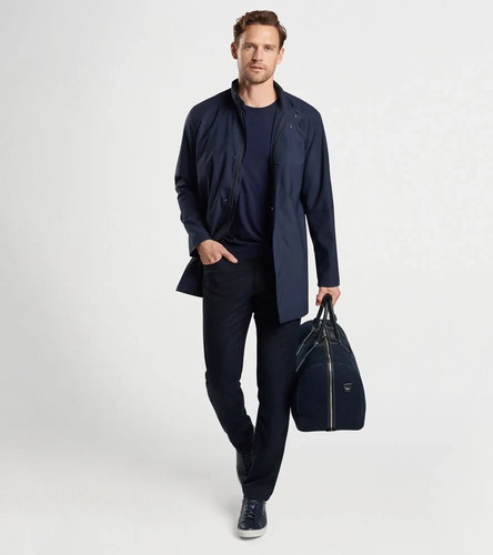 Cappotto/giacca uomo Peter Millar blu navy corona artigianale MADISON taglia large $995 - Foto 5 di 17